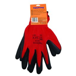 Manusi de protectie latex negu poliester rosu TS