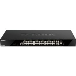 Switch Comutator DGS-1520-28/E, 24 porturi, Negru
