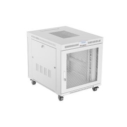Free-standing rack cabinet 19" 15U 800x1000 grey perforated door LCD (flat pack)