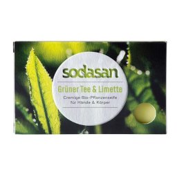 Sapun bio cu ceai verde si lime 100g Sodasan