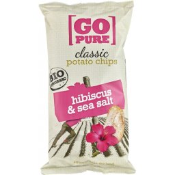 Chipsuri de cartofi cu hibiscus si sare de mare 125g GoPure