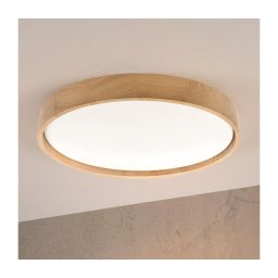 Brilagi - Plafonieră LED MANAROLA PLAIN, 36 W, 230 V, 3000 K, Ø 48 cm, finisaj stejar