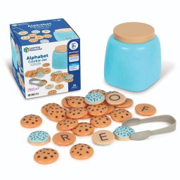 Borcan cu prajiturele ABC - jucarie educativa pentru alfabet, 2 ani+