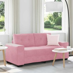 Canapea extensibila roz, 180x77x82 cm, catifea GartenMobel Dekor