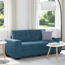 Canapea extensibila albastra, 180x77x82 cm, catifea GartenMobel Dekor