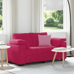 Canapea extensibila, culoare rosu-vin, 160x77x82 cm, catifea GartenMobel Dekor