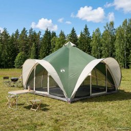 Cort Tipi Verde Pentru 18 Persoane Poliester si otel GartenMobel Dekor