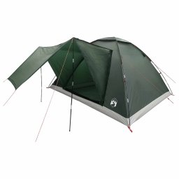 Cort de Camping Verde Army 335 x 275 x 180 cm Poliester si otel GartenMobel Dekor