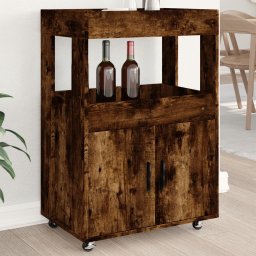 Carucior de bar, stejar fumuriu, 60x39,5x89 cm, lemn prelucrat GartenMobel Dekor