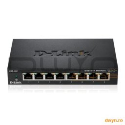 D-Link, Switch Desktop 8 porturi 10/100/1000 - Metal Housing