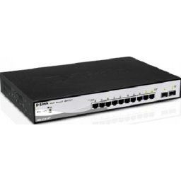 D-Link, Smart Switch 8 porturi 10/100/1000 Gigabit PoE, 2 porturi combo, Smart, Switching capacity 2