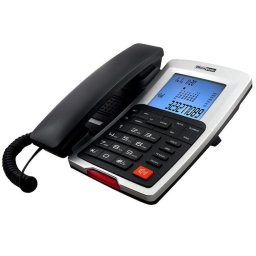 Telefon cu fir analogic MaxCom KXT709, Negru Argintiu