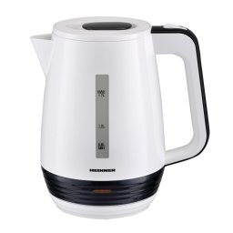 Fierbator Heinner HEK-17WH, 1.7 L, element incalzire inox, oprire automata, plastic, Negru/Alb