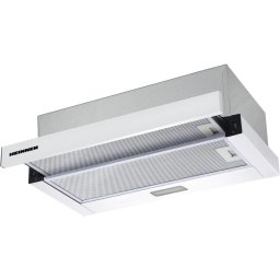 Hota incorporabila telescopica Heinner HTCH-F400WH, Putere de absorbtie 358.4 m3/h, 1 motor, Iluminare LED, 59.5 cm, Alb