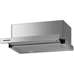 Hota incorporabila telescopica Heinner HTCH-F660IX, Putere de absorbtie 611.79 m3/h, 1 motor, Iluminare LED, 59.5 cm, Inox