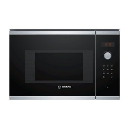 Cuptor cu microunde incorporabil Bosch BFL523MS0, 20 L, 800 W, Functie Dezghetare Negru/Argintiu