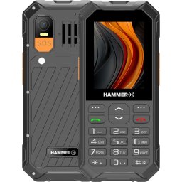 Telefon mobil Hammer 6 LTE, rezistent, IP68, 2,4 inch, 48 MB RAM, 128 MB, 2MP, 2500mAh, Negru