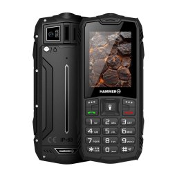 Telefon Mobil Hammer Rock LTE 4G, Dual SIM, 2.4 inch, 48 MB RAM, 128 MB, 2MP, 3000mAh, IP68, Negru