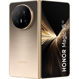 Telefon mobil HONOR Magic V5, Procesor Qualcomm Snapdragon 8 Elite Octa-core, Foldable LTPO AMOLED 7.95", 16GB RAM, 512GB Flash, Camera Tripla 50 + 64 + 50 MP, 5G, Dual Sim, Android, Auriu