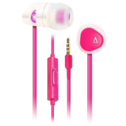 Casti In-Ear cu fir, Creative MA 200, Microfon, mufa Jack 3.5 mm, Roz
