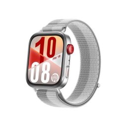 Ceas inteligent Huawei Watch Fit 4, Corp argintiu cu curea tesuta, Gri