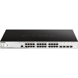 Switch D-Link DGS-1210-28P/ME/E, 24 porturi Gigabit PoE+, 4 porturi SFP, Managed