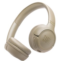 Casti On-Ear JBL Tune 530BT, Wireless, Bluetooth 6.0, 2 microfoane, Multipoint, Autonomie 76 ore, Bej