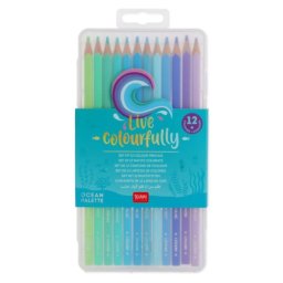 Set 12 creioane de colorat Legami Live colourfully, ocean