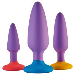 Dreamtoys Love Signal - set de dopuri anale (mov)