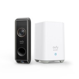 Kit Sonerie video eufy + HomeBase 2, Dual Camera Add-On, 2K HD, autonomie 6 luni, Negru