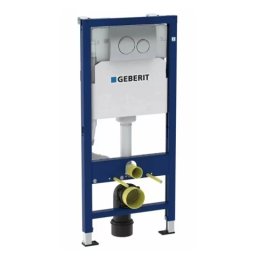 Set rezervor incastrat Geberit Duofix, cu set fixare si clapeta crom lucios Delta 20, pentru vas WC suspendat -458.134.21.3