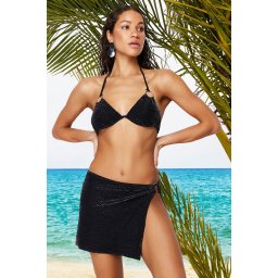 Trendyol Black Mini Knitted Pareo with Accessories