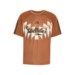 ADIDAS SPORTSWEAR Tricou funcțional 'HOUSE OF TIRO X COMMON GOAL' maro pueblo / negru / alb murdar
