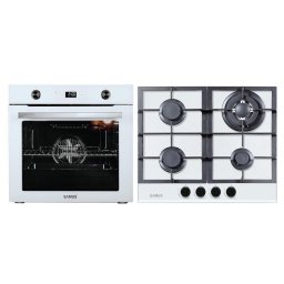 Cuptor Pachet incorporabil cuptor SC626WGD9 + plita PSG-64SG3 Alb