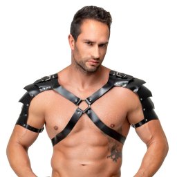 Zado Leather Chest & Shoulders Harness 2010283 Black S/M/L