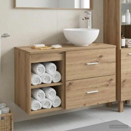 Set de mobilier pentru baie 2 pcs Stejar Artizanal GartenMobel Dekor