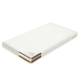 Saltea pentru patut, New Baby, Classy, 120x60x12 cm, cu Aloe Vera, Compozitie Visco-Molitan-Cocos, Hipoalergenica si antibacteriana, cu husa detasabila, Alb