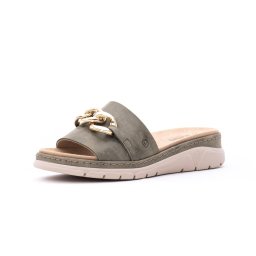 Papuci dama din piele naturala, Suave SU12543T MOSTAR 40-N, kaki