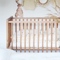 Patut din lemn pentru bebe, inaltime saltea reglabila, stardust craft vintage 120a 60 cm