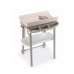 Masa de baie cu saltea de infasat, cadita anatomica, aqua spa, bej