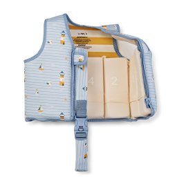 Vesta de inot copii cu protectie uv upf 50+ navy hugs by saro , vesta flotabila evolutiva 1-3 ani