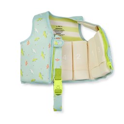 Vesta de inot copii cu protectie uv upf 50+ tropicool by saro , vesta flotabila evolutiva 1-3 ani