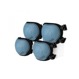 Set de protectie scoot and ride, genunchiere si cotiere, marime xxs, steel