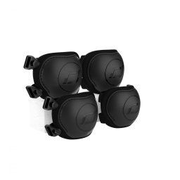 Set de protectie scoot and ride, genunchiere si cotiere, marime xxs, black ash