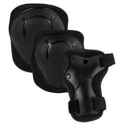 Set de protectie kidwell trix, genunchiere, cotiere si palme, marime s, 25-50 kg, black