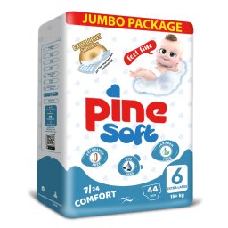 Scutece pentru bebelusi pine soft - pachet jumbo - pine extra large +15 kg x 44 buc