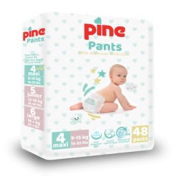 Scutece tip chilot pentru bebelusi pine pants - pachet advantage - pine maxi 9-15 kg x 48 buc