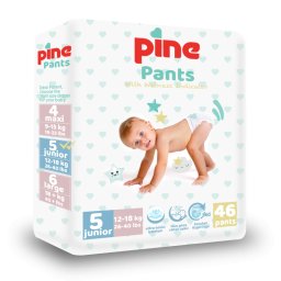 Scutece tip chilot pentru bebelusi pine pants - pachet advantage - pine junior 12-18 kg x 46 buc