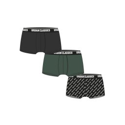 Urban Classics Boxeri verde închis / negru / alb