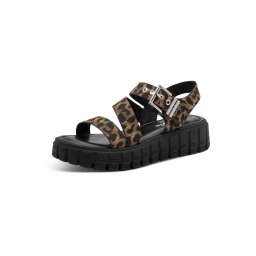 Tamaris Sandale maro / maro cappuccino / negru